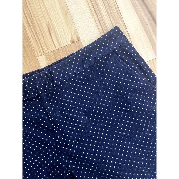 Chaps Navy Blue White Polka Dot Bermuda Shorts 16 - Picture 2 of 4